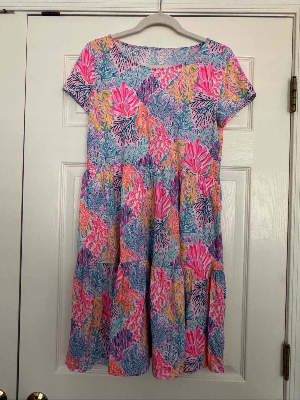 NWT Lilly Pulitzer short sleeve swing Geanna Dress in Splashdance sz Medium